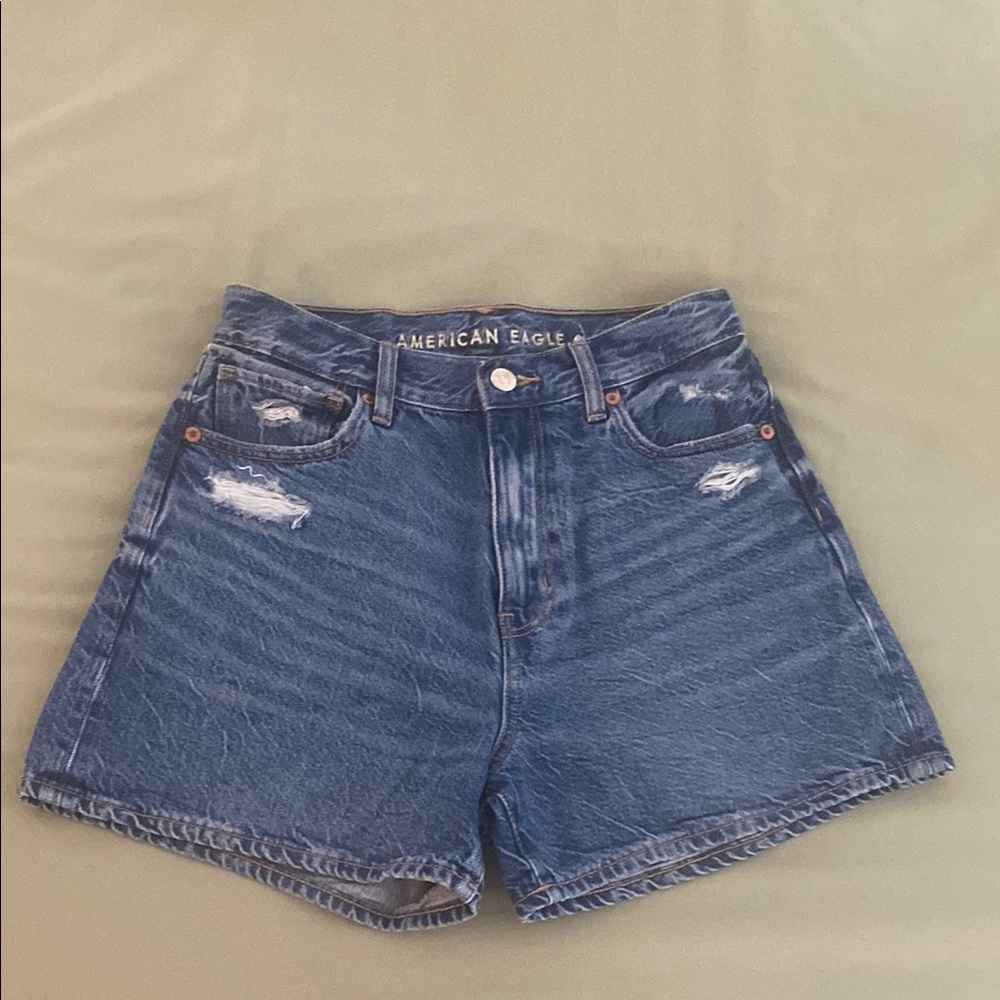 American Eagle Outfitters Distressed Blue Jean Shorts